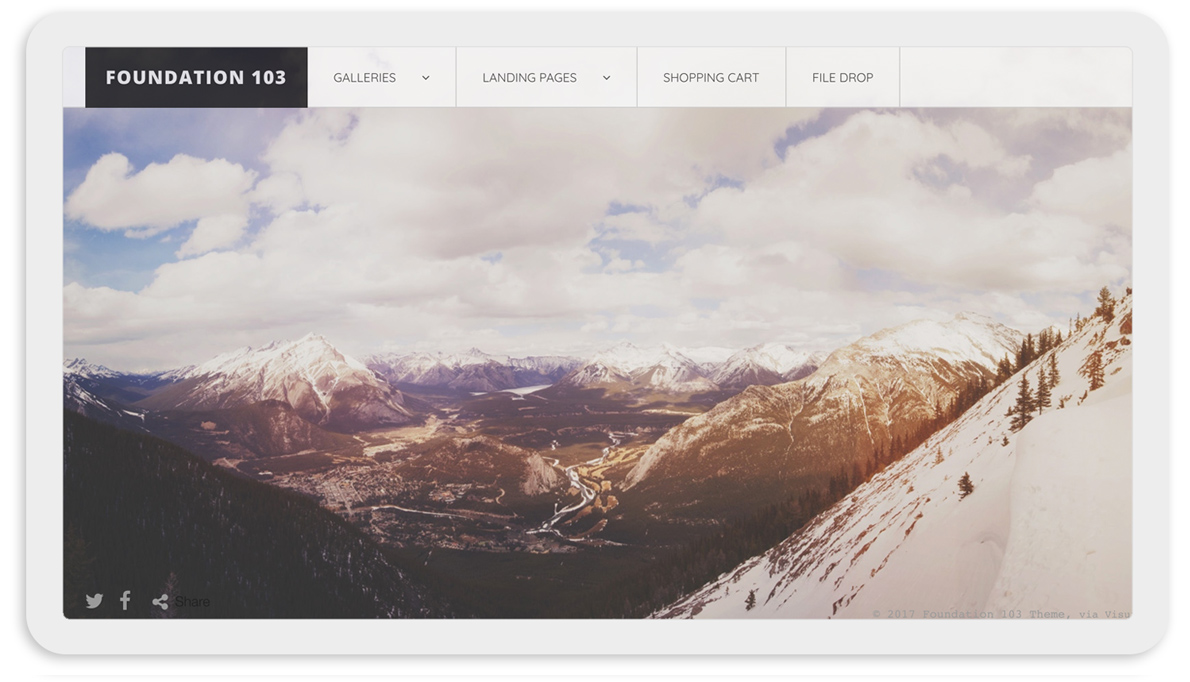 Visura Photography websites - desktop template 103