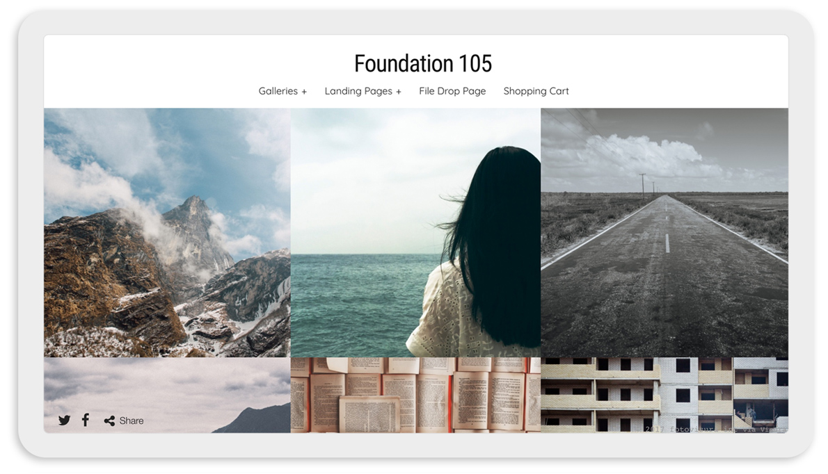 Visura Photography websites - desktop template 105